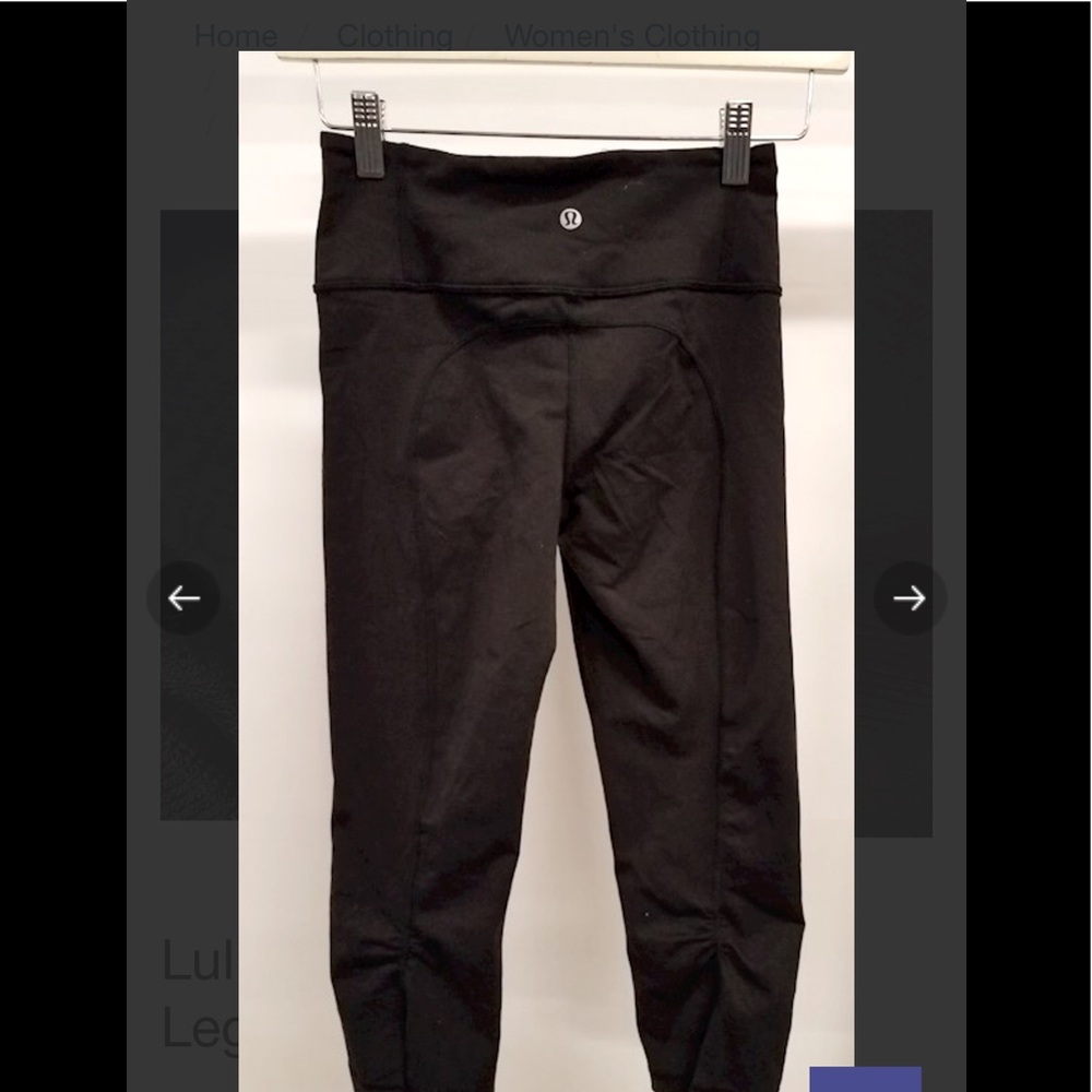 Lululemon black leggings size 2 - Picture 1 of 4